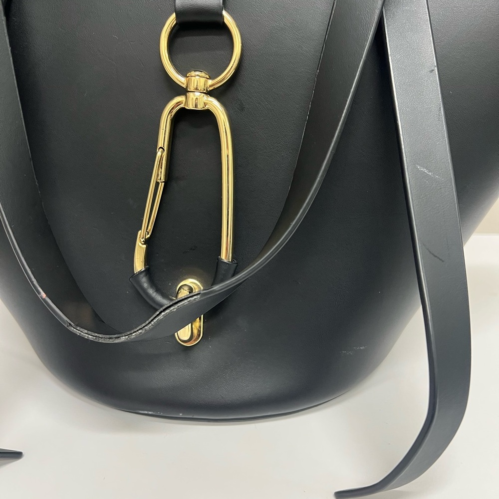 ZAC Zac Posen Black Tote with Gold Logo - Picture 5 of 5